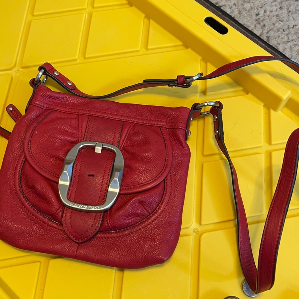 B Makowsky leather crossbody purse